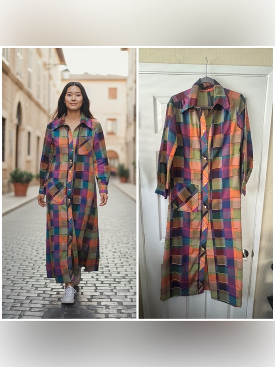 pennys Dresses & Skirts - Vintage 70s Dress, Gaymode Penneys Patchwork Maxi Dress Union Made Size S/M
